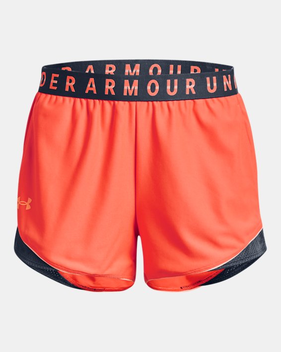 Women's UA Play Up Colorblock Shorts, Orange, pdpMainDesktop image number 4